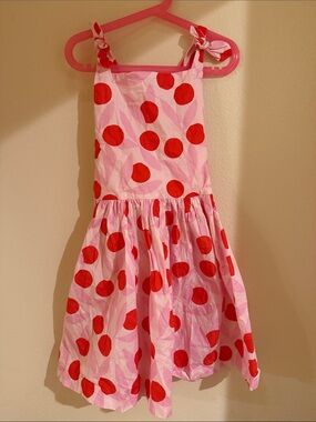 Jacadi Pink Dress with Red Polka Dots